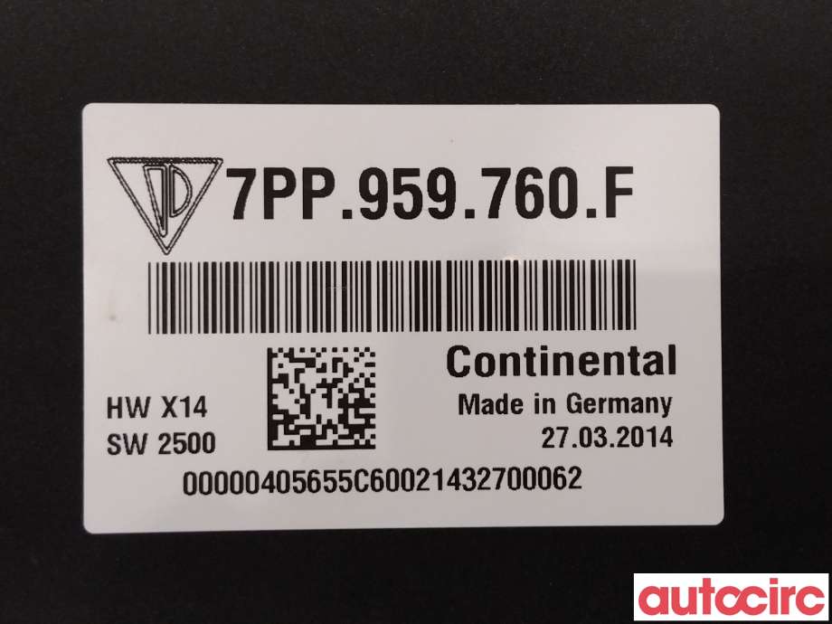 Styreenhet diverse til Porsche Macan 2014-->> (95B) (95B) (PORSCHE|95861876004|7PP959760F|)