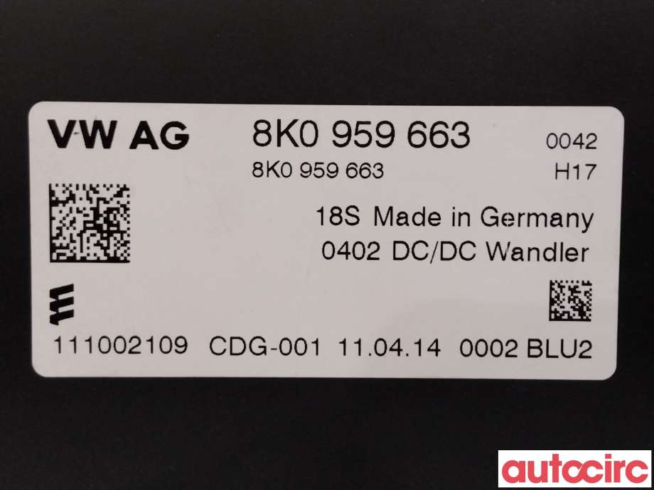 Styreenhet diverse til Porsche Macan 2014-->> (95B) (95B) (PORSCHE|8K0959663|PAB959663|)