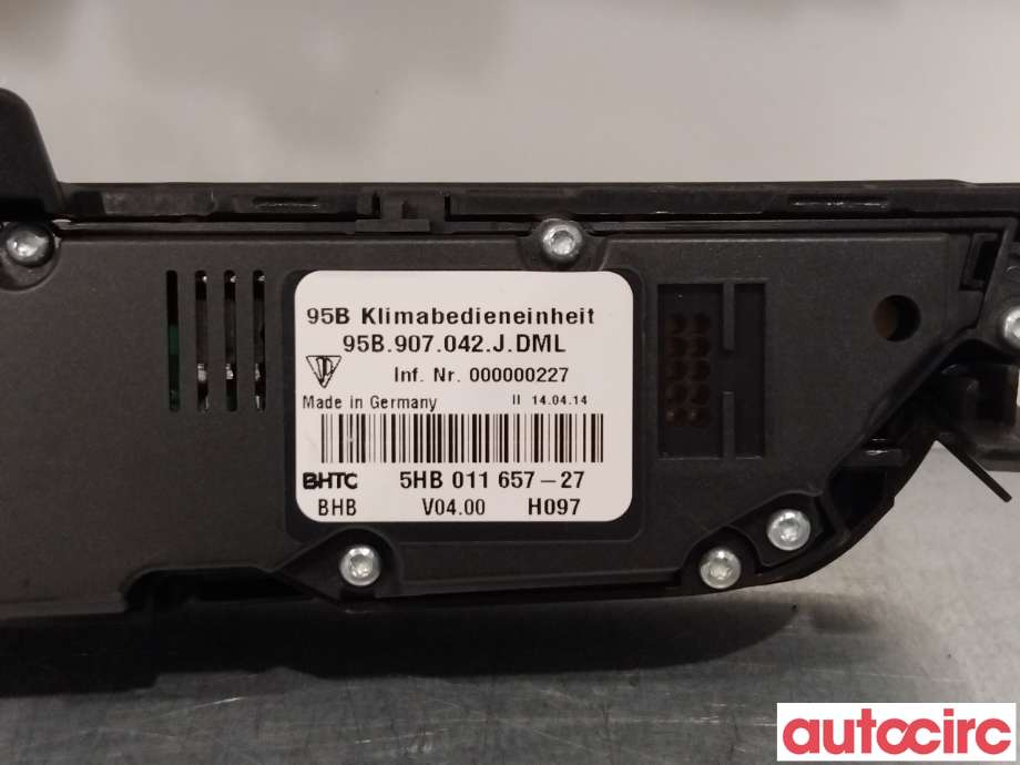 Varmeapparat betjening til Porsche Macan 2014-->> (95B) (95B) (PORSCHE|95B907040G|)