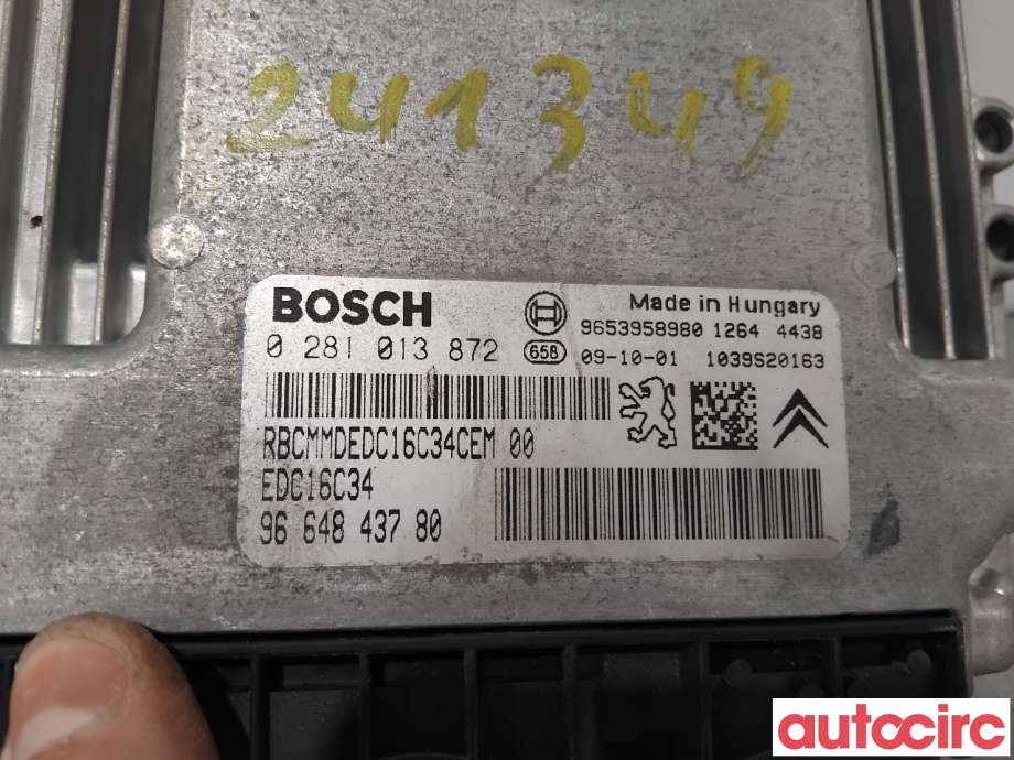 Styreenhet motor til Citroën Berlingo 2008-2015 (Type II, Fase 1)  (CITROEN|1677653780|0281013872|9664843780)