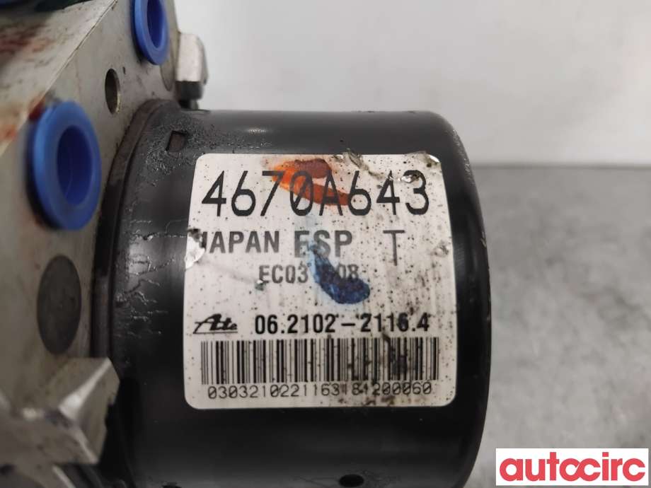 ABS sentral til Mitsubishi ASX 2010-2019  (MITSUBISHI|4670A644|062109-63843|4670A643)