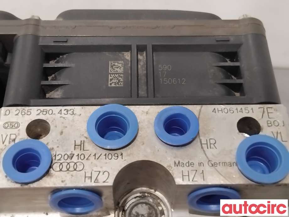 ABS sentral til Audi A8 2010-2013 (Type III, Fase 1)  (AUDI|4H0614517E|0265250433)