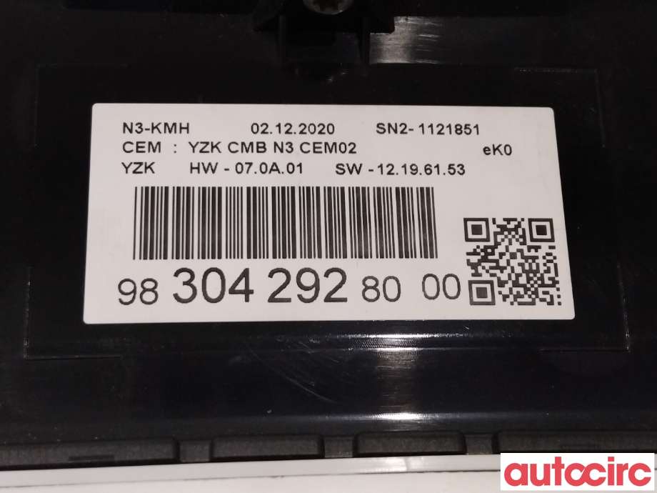 Instrumentpanel til Toyota Proace 2016-->> (Type II) (TOYOTA|SU001B2692|)