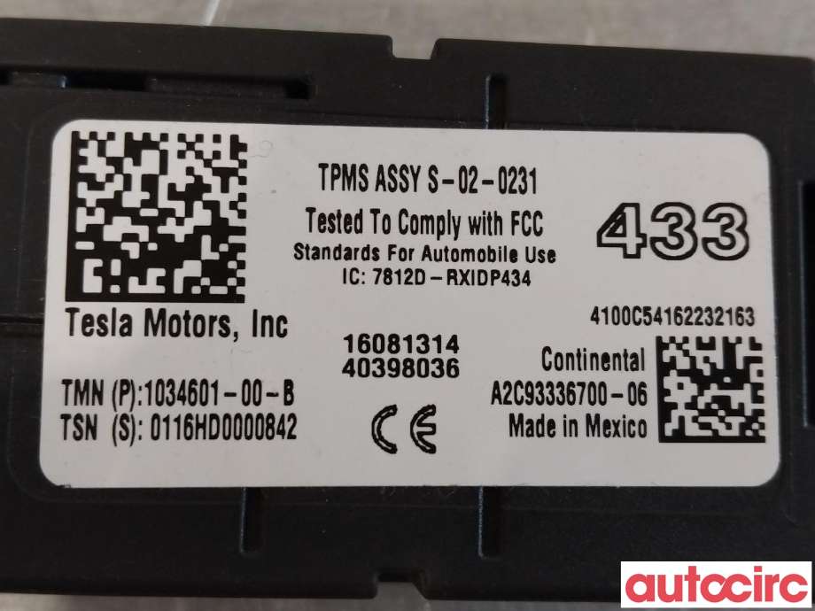 Sensor diverse til Tesla Model S 2013-2016 (Fase 1)  (TESLA|103460100B)
