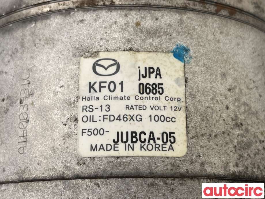 Aircondition kompressor til Mazda 3 2013-2016 (Type III, Fase 1)  (MAZDA|KF01-61-450A|F500-JUBCA-05|KF01)
