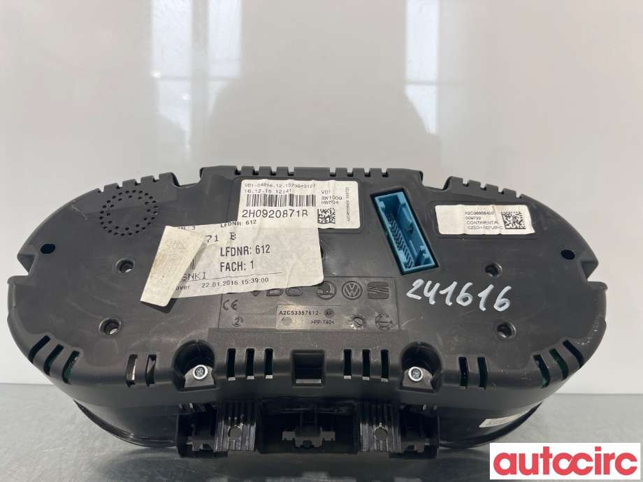 Instrumentpanel til VW Amarok 2016-2022 (Type I, Fase 2)  (VOLKSWAGEN|2H0920871)