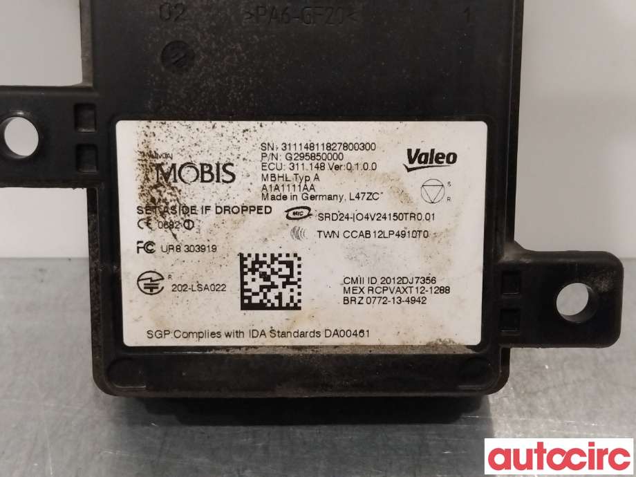 Sensor radar til Hyundai Ioniq Electric 2019-->> (Fase 2)  (HYUNDAI|95821G2000||G295850000)
