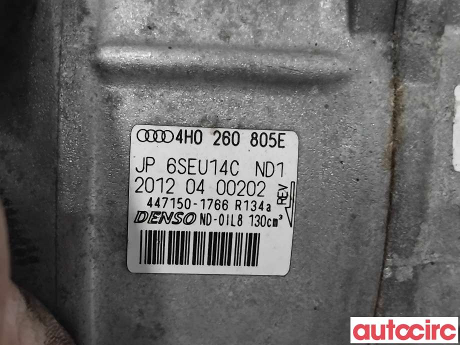 Aircondition kompressor til Audi A8 2010-2013 (Type III, Fase 1)  (AUDI|4H0260805E|447150-1766)