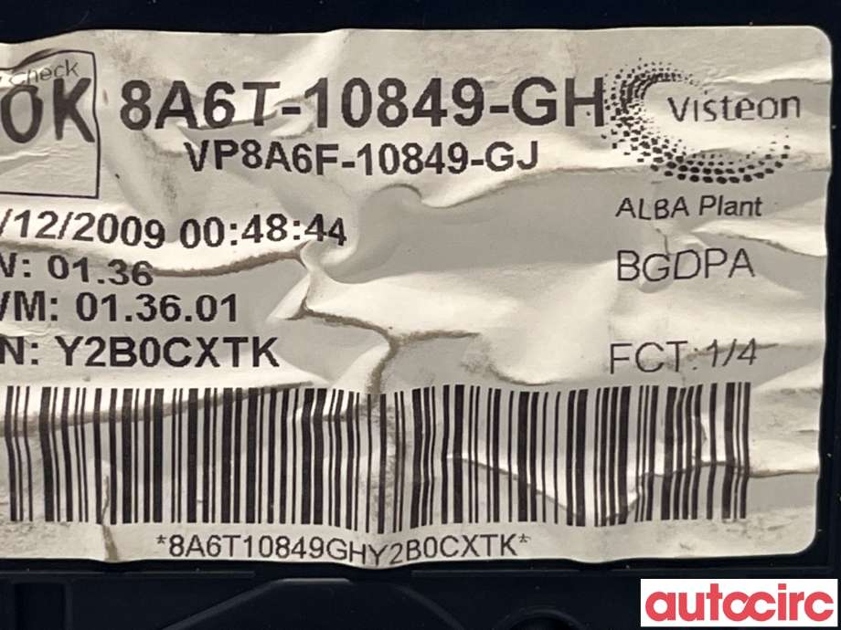 Instrumentpanel til Ford Fiesta 2008-2012 (Type VI, Fase 1)  (FORD|1786854)