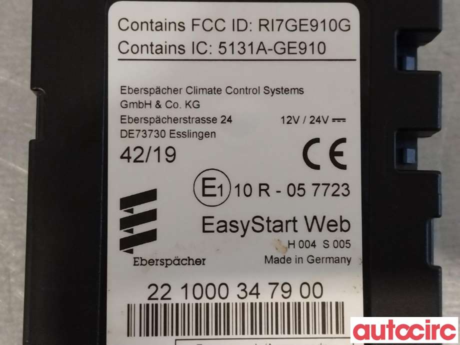 Styreenhet diverse til Nissan NV400 2012-->>  (NISSAN|NO NR|RI7GE910G|)