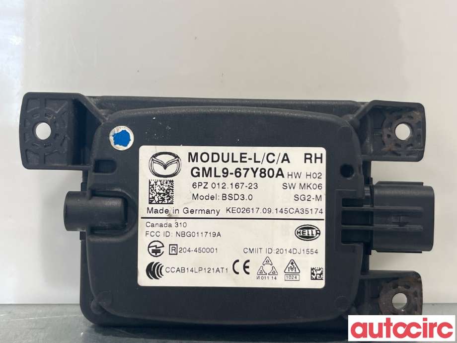Sensor radar til Mazda 6 2015-2018 (Type III, Fase 2) (MAZDA|GML9-67-Y80A)