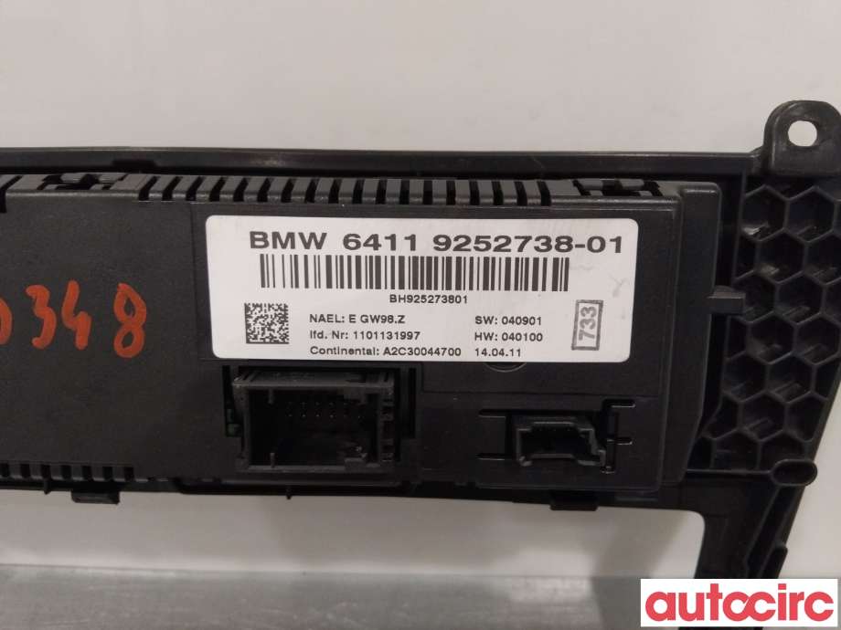 Varmeapparat betjening til BMW X3 2010-2017 (F25) (F25) (BMW|64119312722|)