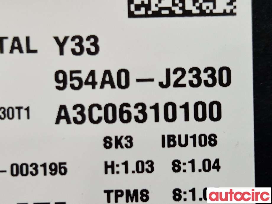 Styreenhet comfort (BCM) til Kia e-Soul 2019-->> (Type III)  (KIA|954A0J2330|)