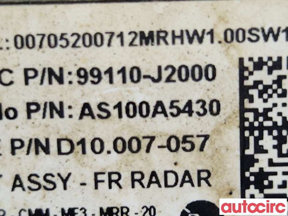 Sensor radar til Kia e-Soul 2019-->> (Type III)  (KIA|99110J2000|)