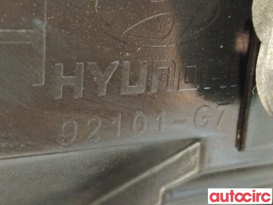 Frontlykt venstre halogen til Hyundai Ioniq Electric 2016-2019 (Fase 1)  (HYUNDAI|92101G7000WPR||92101G7)