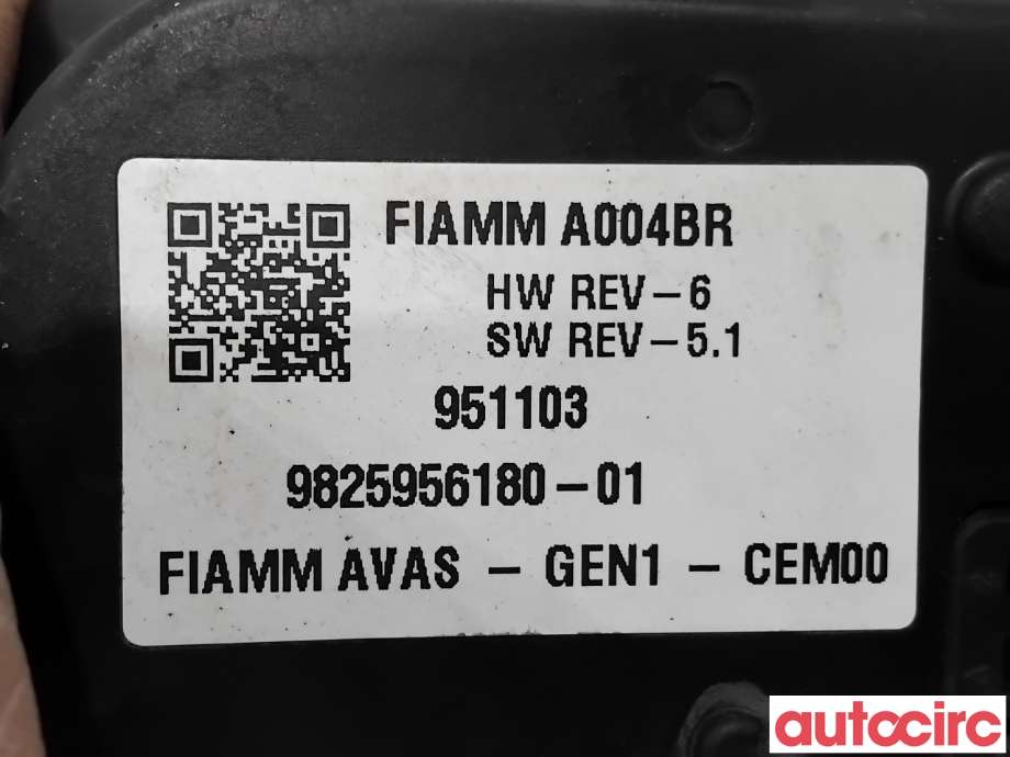 Høyttaler motorlyd, AVAS (Acoustic Vehicle Alerting System) til Toyota Proace 2016-->> (Type II)  (TOYOTA|SU001B2839||9825956180)