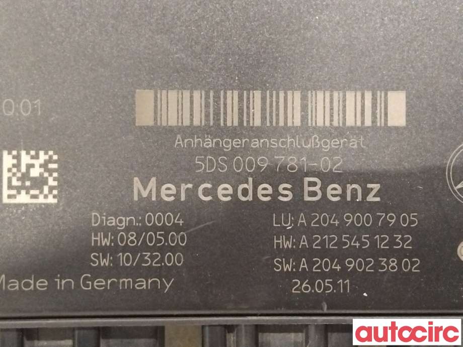 Styreenhet hengerfeste til Mercedes E-Klasse 2009-2013 (Fase 1) (W212) (W212) (MERCEDES|A2049007905|5DS009781-02|A2129007125)