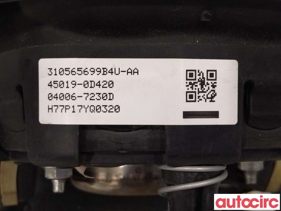 Airbag rattpute til Toyota Yaris 2012-2014 (Type III, Fase 1)  (TOYOTA|451300D350C0|)