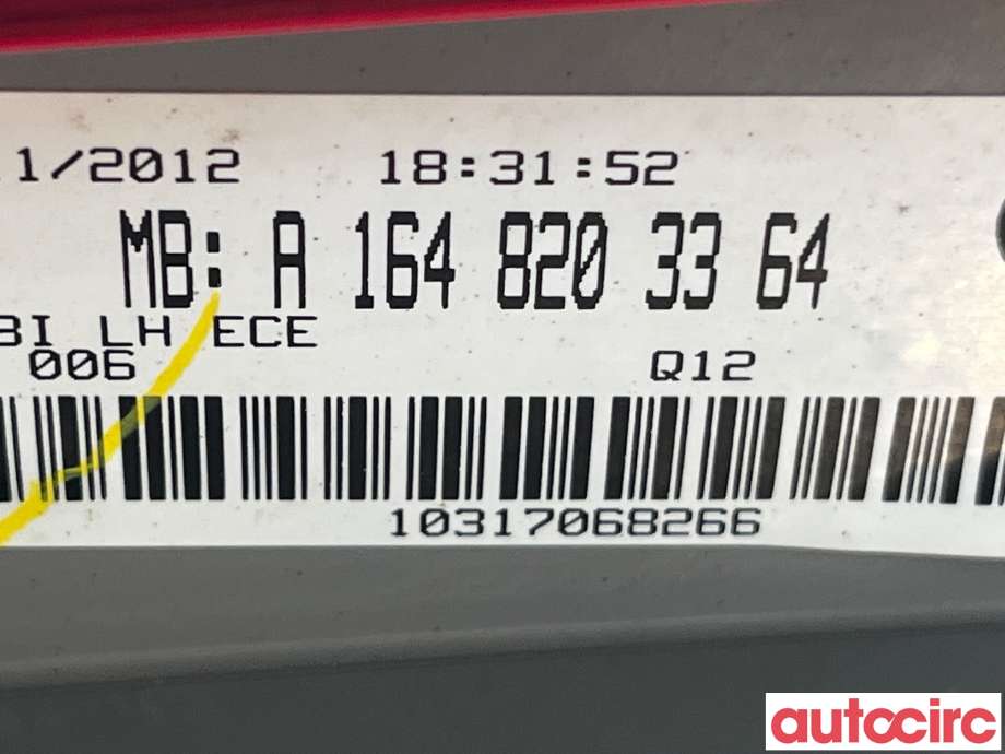 Baklykt venstre til Mercedes GL 2006-2012 (X164) (X164) (MERCEDES|A1648203364)