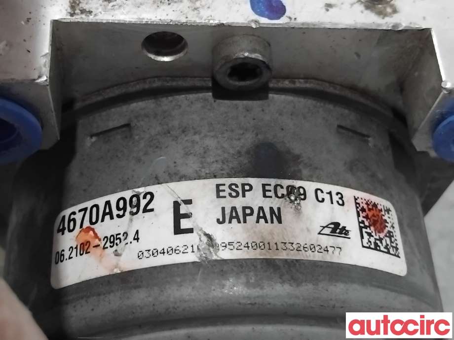 ABS sentral til Mitsubishi Outlander 2012-2015 (Type III, Fase 1)  (MITSUBISHI|4670A993|062109-69513|4670A992)