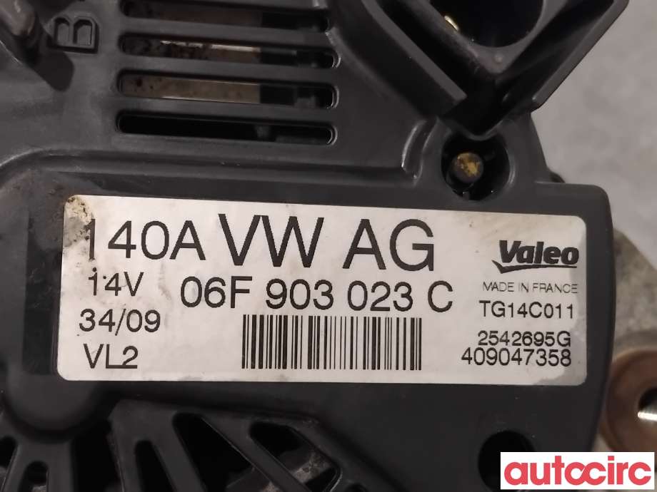 Dynamo til VW Touran 2007-2010 (Type I, Fase 2)  (VOLKSWAGEN|03L903023FX|TG14C011|06F903023C)