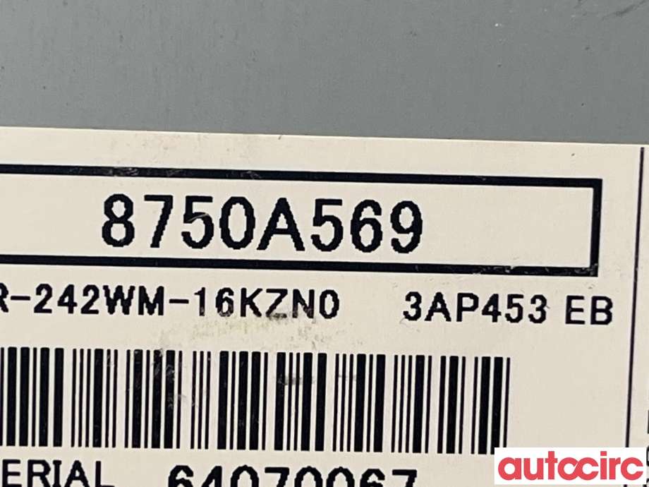 Bilstereo til Mitsubishi Outlander 2015-->> (Type III, Fase 2)  (MITSUBISHI|8750A569|)