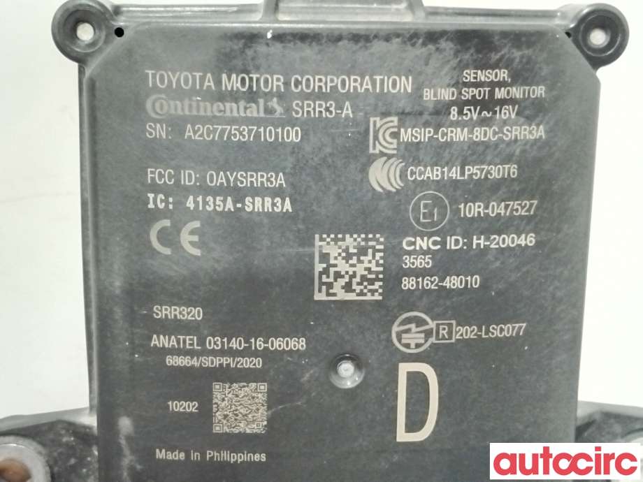 Sensor radar til Lexus RX 2016-->> (Type IV) (AL20) (AL20) (LEXUS|8816248010|A2C7753710100|88162-48010)