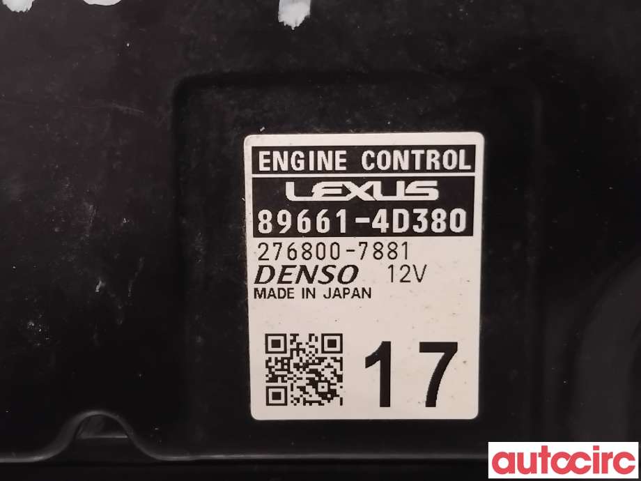 Styreenhet motor til Lexus RX 2016-->> (Type IV) (AL20) (AL20) (LEXUS|896614D380|276800-7881|89661-4D380)