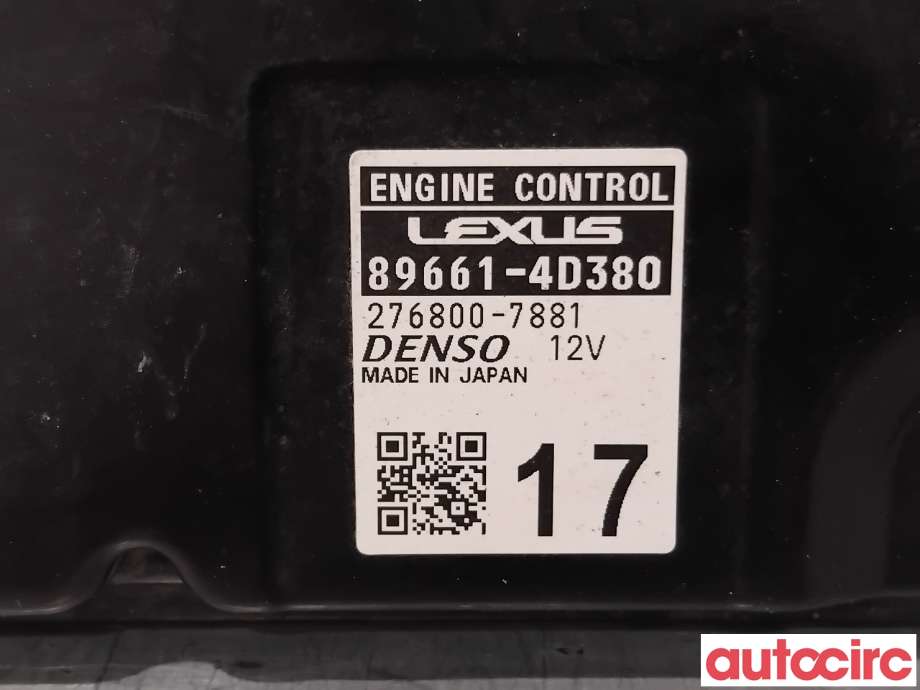 Styreenhet motor til Lexus RX 2016-->> (Type IV) (AL20) (AL20) (LEXUS|896614D380|276800-7881|89661-4D380)