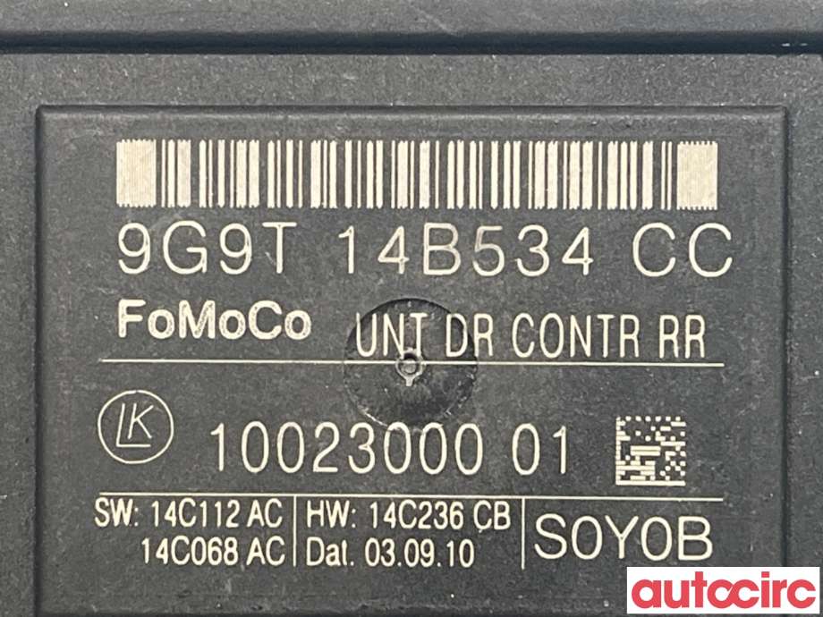 Styreenhet dør venstre foran til Volvo V70 2007-2013 (Type III, Fase 1)  (VOLVO|31318368|10023000|9G9T14B534CC)