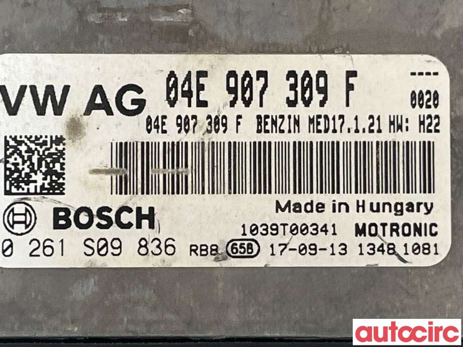 Styreenhet motor til VW Passat 2015-2019 (Fase 1) (B8) (B8) (VOLKSWAGEN|04E906023BM|0261S09836|04E907309F)