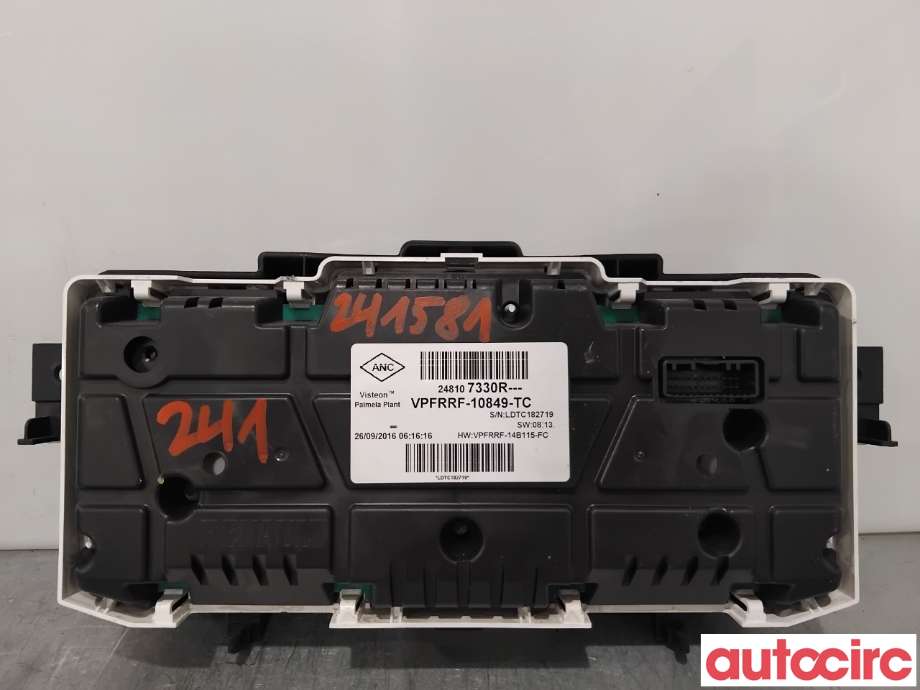 Instrumentpanel til Opel Vivaro B 2014-2019  (OPEL|93458726|248107330R|93461383)
