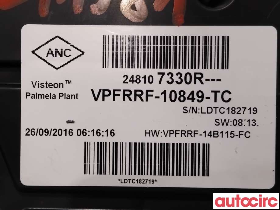 Instrumentpanel til Opel Vivaro B 2014-2019  (OPEL|93458726|248107330R|93461383)
