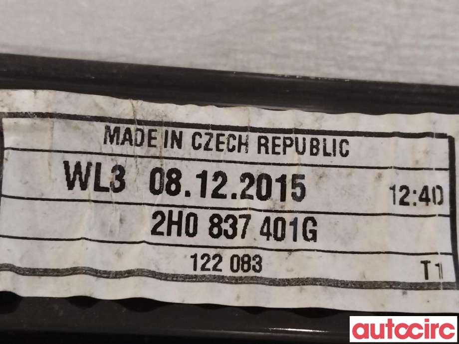 Ruteheis til VW Amarok 2016-2022 (Type I, Fase 2)  (VOLKSWAGEN|2H6837401B|2H0837401G)