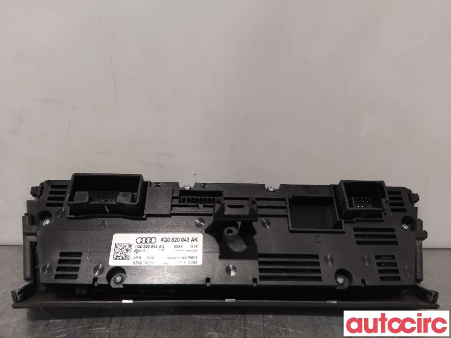 Varmeapparat betjening til Audi A6 2014-2018 (Type IV, Fase 2) (C7) (C7) (AUDI|4G0820043BB|A2C85164100|4G082043AK)