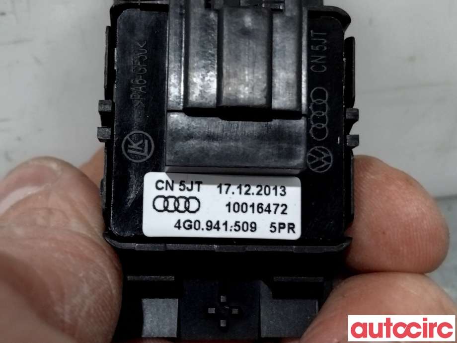 Bryter nødblink til Audi A6 2014-2018 (Type IV, Fase 2) (C7) (C7) (AUDI|4G0941509|10016472)