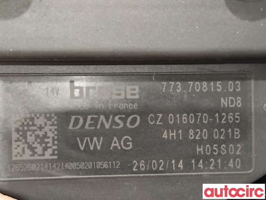 Varmeapparat motor til Audi A6 2014-2018 (Type IV, Fase 2) (C7) (C7) (AUDI|4H1820021B|016070-1265|4H1820021C)