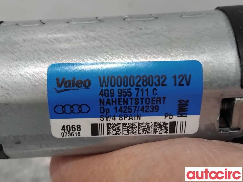 Viskermotor bakrute til Audi A6 2014-2018 (Type IV, Fase 2) (C7) (C7) (AUDI|8U0955711A|W000028032|4G9955711C)