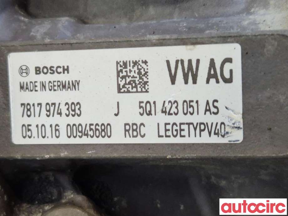 Tannstang elektrisk til Audi A3 2016-2020 (Type III, Fase 2)  (AUDI|5Q1423055FX||5Q1423055M)