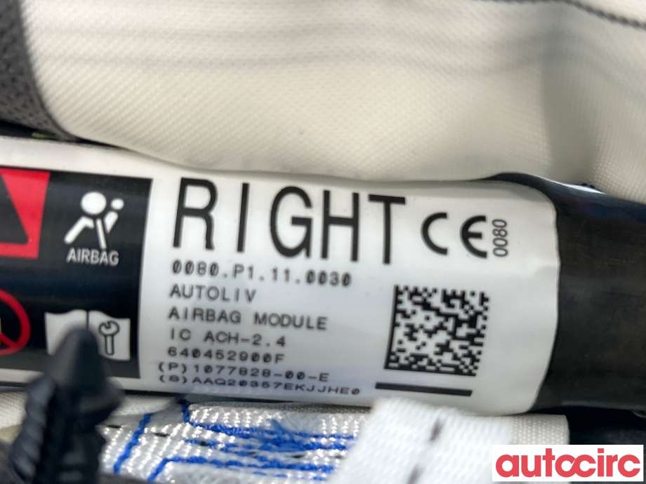 Airbag gardin høyre til Tesla Model 3 2018-2023 (Fase 1)  (TESLA|1077828-00-F|1077828-00-E)