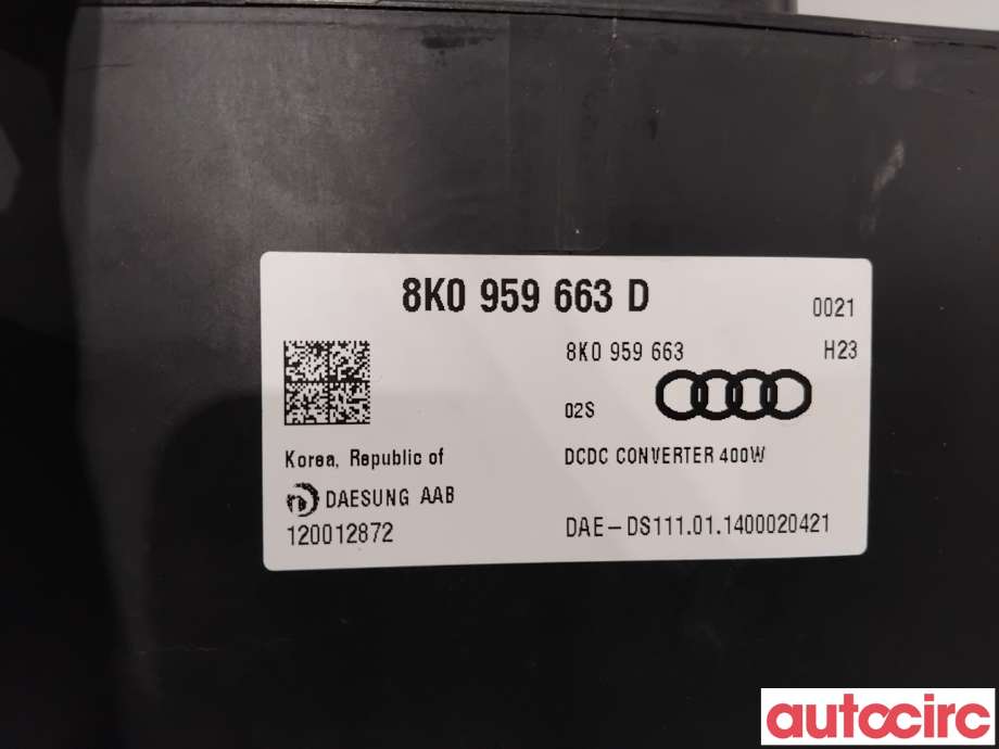 Styreenhet diverse til Audi A6 2014-2018 (Type IV, Fase 2) (C7) (C7) (AUDI|8K0959663D|120012872)