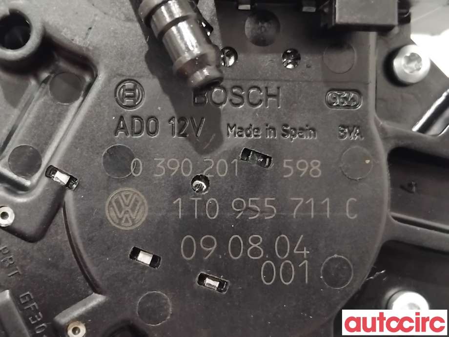 Viskermotor bakrute til VW Touran 2007-2010 (Type I, Fase 2)  (VOLKSWAGEN|1T0955711D|0390201598|1T0955711C)