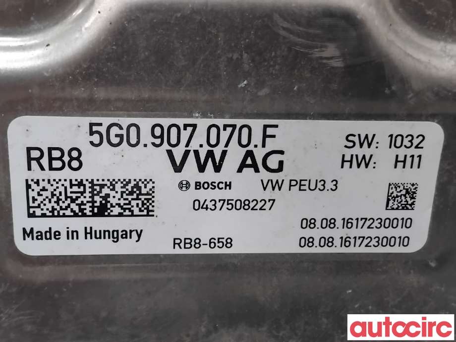 Inverter hybrid til Audi A3 2016-2020 (Type III, Fase 2)  (AUDI|5G0907070H|0437508227|5G0907070F)