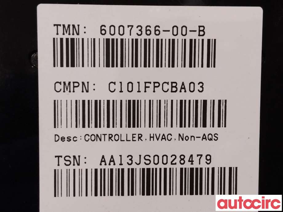Styreenhet klima/aircondition til Tesla Model S 2013-2016 (Fase 1)  (TESLA|6007366-00-B|C101FPCBA05)