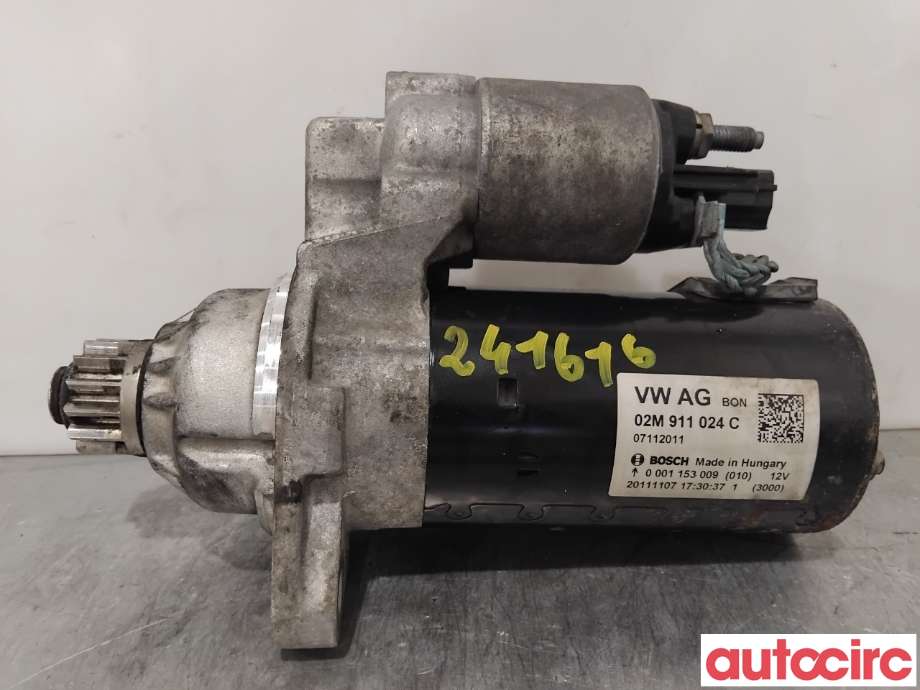 Starter diesel til VW Passat 2011-2015 (B7) (B7) (VOLKSWAGEN|02M911024CX|0001153009|02M911024C)