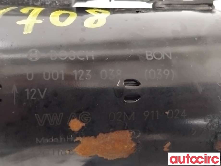 Starter diesel til Škoda Octavia 2009-2013 (Type II, Fase 2)  (SKODA|02M911024X|0001123038|02M911024)