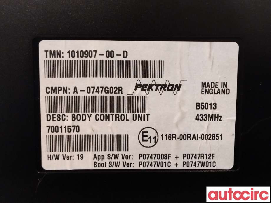Styreenhet diverse til Tesla Model S 2013-2016 (Fase 1)  (TESLA|1010907-00-D|)