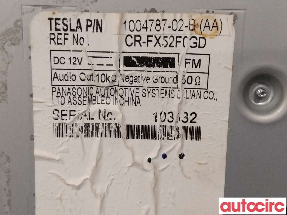Bilstereo til Tesla Model S 2013-2016 (Fase 1)  (TESLA|1004787-02-B|)