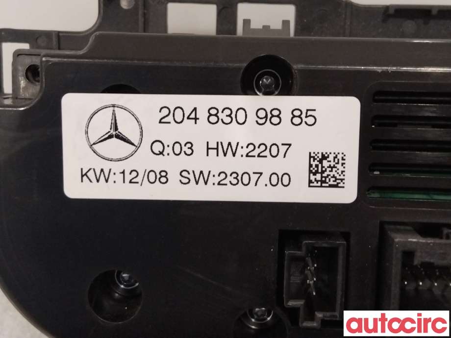 Varmeapparat betjening til Mercedes C-Klasse 2007-2011 (Fase 1) (W204) (W204) (MERCEDES|A2048309885|)
