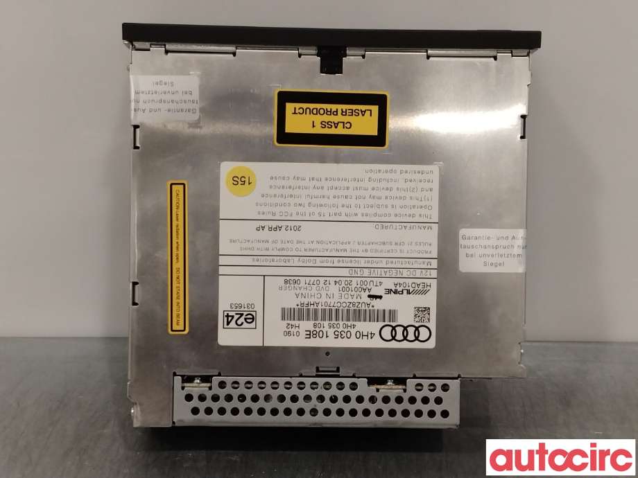 Bilstereo CD-veksler til Audi A8 2010-2013 (Type III, Fase 1) (AUDI|4H0035108E)